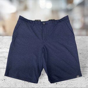 Adidas Performance Blue Men's Golf Shorts Knit Flat Front Grip & Flex Waist 36